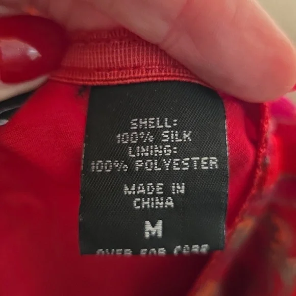 Express Y2K 100% Silk Maxi Skirt Size M Elastic Waist - Picture 3 of 5